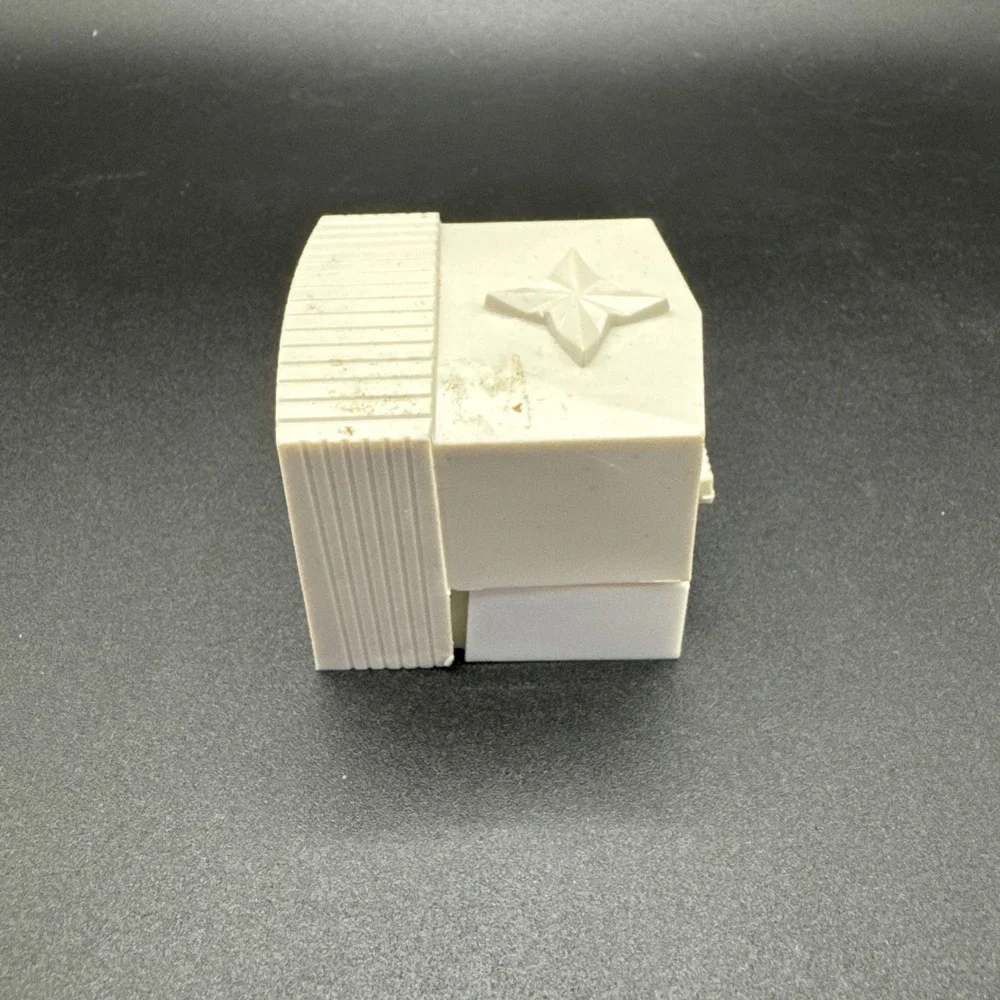 Vintage Art Deco‎ MCM White Celluloid Plastic Ring Box Presentation Box